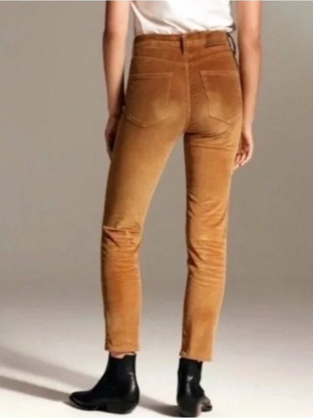 Denim Forum Corduroy Yoko High Rise Slim Pants - Brown